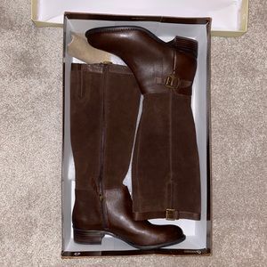 FRANCO SARTO CORBIN SUEDE LEATHER KNEE HIGH BOOTS